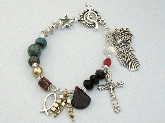 Life of JESUS Inspirational Charm Bracelet with by CreationsByNan