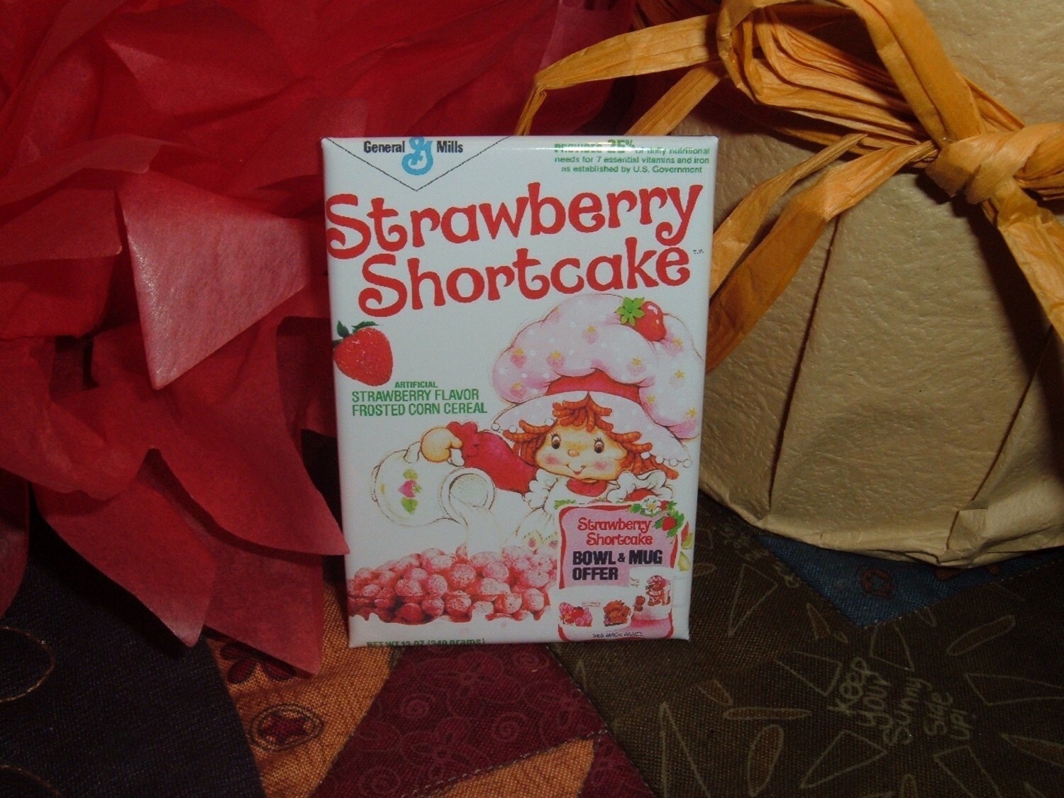 STRAWBERRY SHORTCAKE Cereal Box Retro Fridge by tracis21