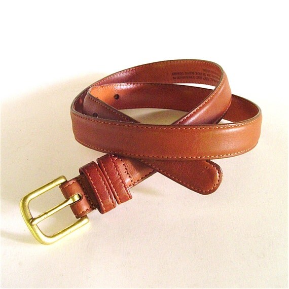 vintage Coach British Tan Leather Belt