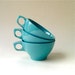 vintage Melmac Boontonware Aqua Blue Coffee Cups