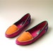 vintage Neon Color Block Mootsies Tootsies Suede Moccasins