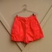 80s vintage Red Cotton High Waist Shorts