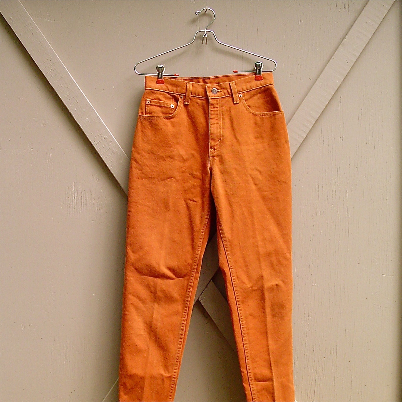 burnt orange high waisted pants