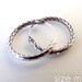 925 Sterling Silver Hoop Earrings - Huggie Style earrings for men or women - Textured Silver (551A)