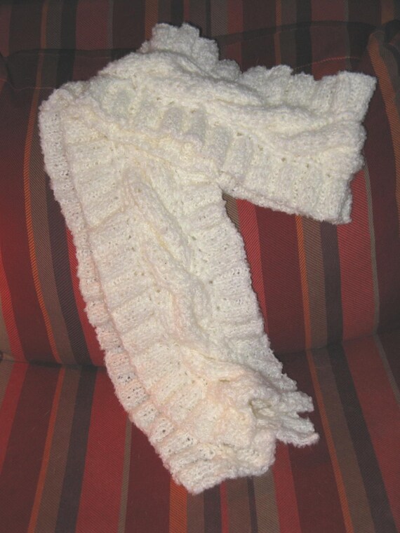Fluffy warm scarf by clarinuts on Etsy