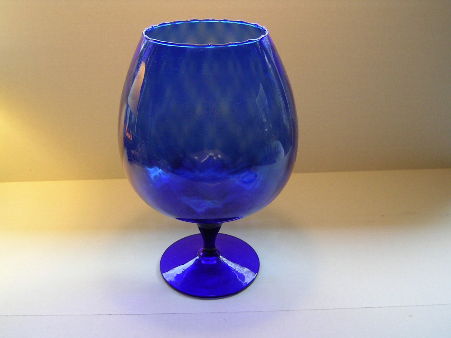 Cobalt Blue Giant Brandy Snifter Vase