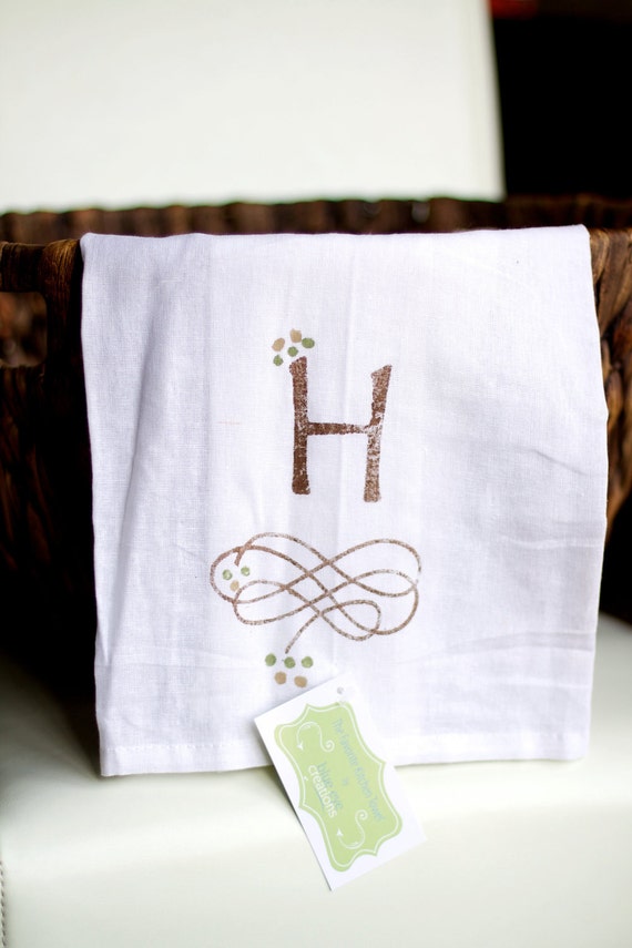 Items similar to The Favorite Kitchen Towel Monogram in any letter on Etsy