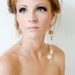 Lace earrings - Alice Baby's Breath vintage 70s lace & chain (in caramel) LAST ONE