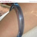 Blue Transluscent Bangle Plastic Bracelet Vintage