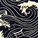 Tsunami Bookmark - Japan Disaster Relief, Linoleum Relief Print, Hand Pulled Linocut