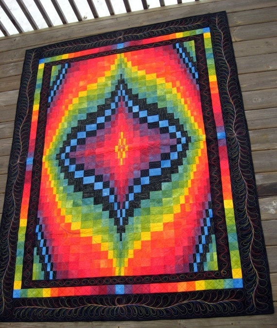 Bargello Trip Around the World Quilt