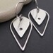 Mod Peacock Earrings - Silver and Flush Set Alexandrite Earrings