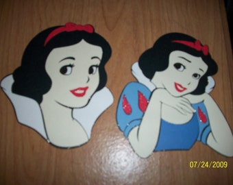 snow white die cuts - set of 2