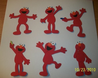 elmo holding a number 1 die cut set of 5