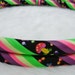 One-of-a-Kind GLoW in The DARK Travel Hula Hoop 'Rainbow Shroom Glow' - LiMITED EDiTiON Fabric Hoop.