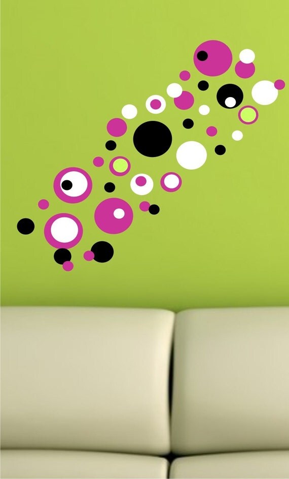 Items similar to Dots Dots Dots set of 100 wall decals Choose Colors on Etsy