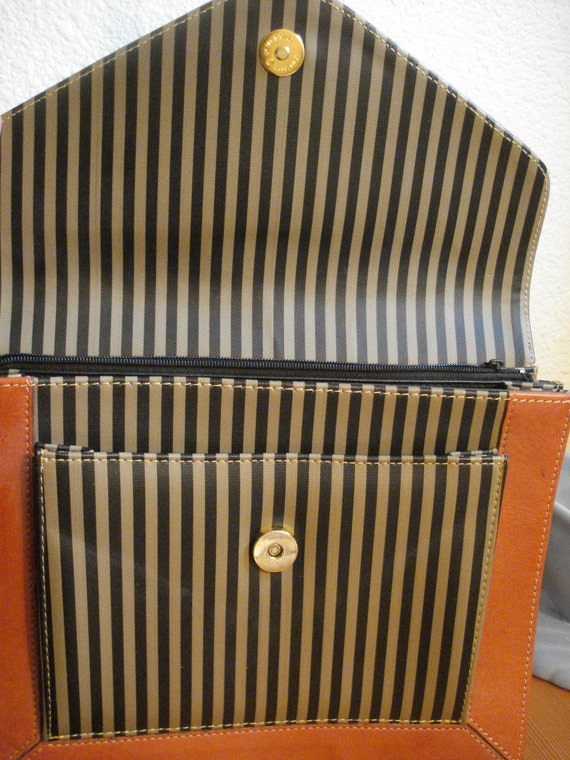 Fun Leather and Striped Purse Clutch Purse Royal Hunter Club