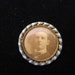 Vintage Antique Victorian Edwardian Gold Filled Mourning Photo Brooch Pin Periwinkle Enamel Trim