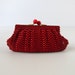 vintage 1940s Jemco Red Beaded Clutch