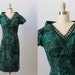 1960s Dress / 60s Dress / Wiggle Dress / Juniper Mist