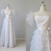 vintage Wedding Dress / White Formal Dress / Pommier Blane