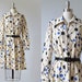 1970s Dress / 1970s Day Dress / Ink Blots
