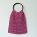 vintage Woven Handbag / Woven Sack Purse / Grape Popsicle