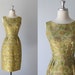 vintage 1960s Dress / Sheath Dress / Satin Brocade / Timelessly Chic