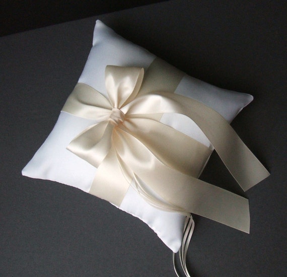 Romantic Satin Ring Bearer Pillow...You Choose the