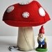 plush toy mushroom - kid friendly felt plush - Magic Fall Mushroom - hand sewn