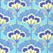 Good Fortune by Kate Spain for Moda Fabrics - Floral Lantern in Tranquility Aqua - SKU 27102 16 - 1/2 Yard