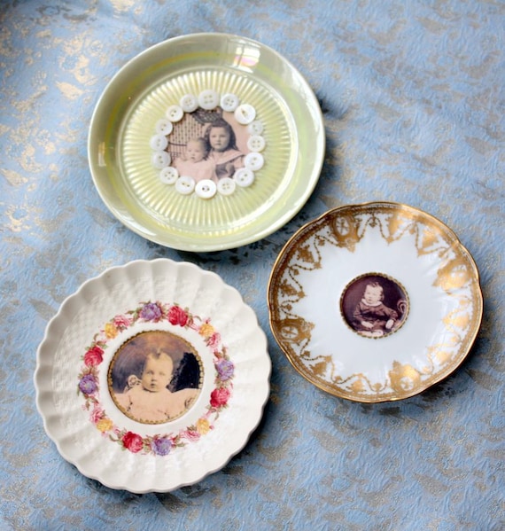 Items similar to Lovely Vintage China Photo Frames with Children and