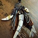 oOo RESERVEDoOo The Spearwife Talisman Necklace. Antler, Tooth, Feather Copper Charm Necklace Inspired By Game of Thrones.