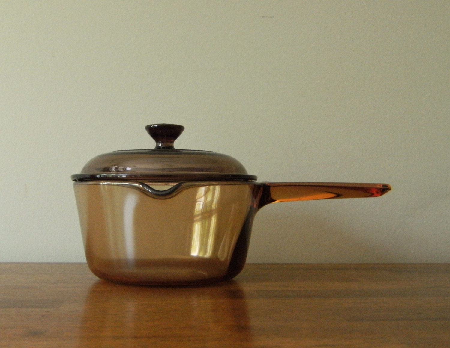 Corning Amber Vision Cookware Glass Saucepan with Lid