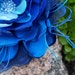 Blue Tones Colored Spring Flower Brooch or Hair Clip