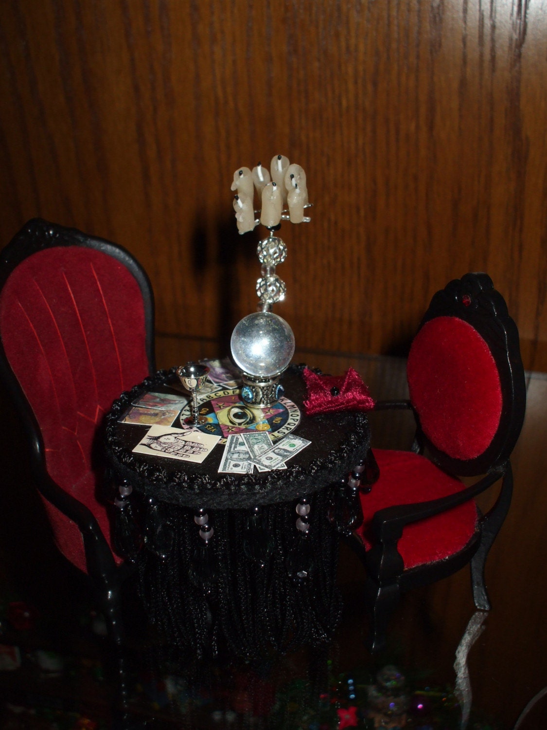 Custom All Stars >> Gothic Witch Fortune telling table dollhouse miniature ooak Custom All Stars >> Gothic Witch Fortune telling table dollhouse miniature ooak