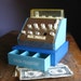 Vintage 1980s Blue Tom Thumb Toy Cash Register