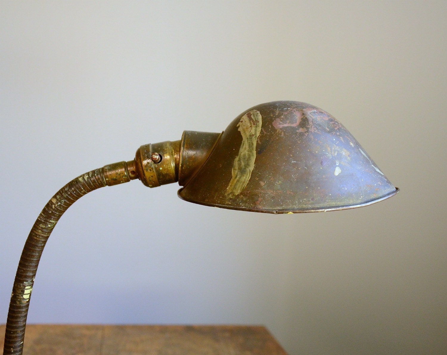 Vintage Goose Neck Lamp .. Industrial Lighting