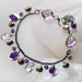 Purple Amethyst Pyrite Dangle Sterling Bracelet - Violette