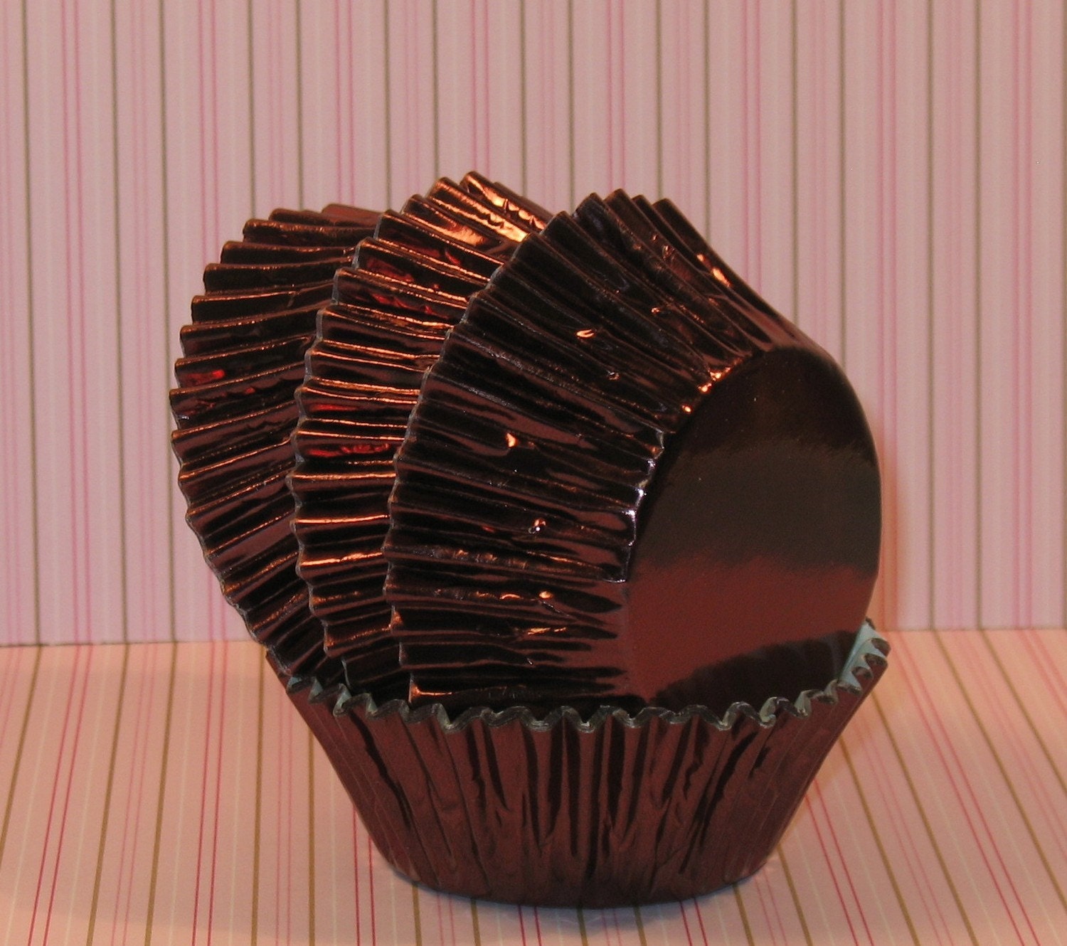 Copper Brown Foil Cupcake Liners 50 Lighter than Shown