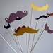 Photobooth Party on a Stick - Set of Eight Colorful Mustaches
