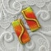 Retro, Dichroic Fused Glass Earrings, Glass Earrings X3847