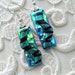 Dichroic Glass, Glass Earrings, Fused Glass, Dichroic Earrings, Aztec Earrings, Aztec Jewelry X6845