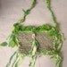 rustic handknit hemp shoulder/tote bag - wandering elven groves