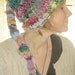 handknit rustic fairy patchwork hat from the enchanted forest