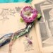 needle felted enchanted forest bookmark/hair adornment - enchanted flower