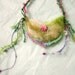 flower and leaf fairy pouch - needle felted wool fairy pouch from the enchanted forest