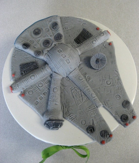 Millennium Falcon CAKE TOPPER, Star Wars Cake Topper, Birthday Cake Topper, Grooms Cake Topper - Edible Birthday, Shower, Wedding Il_570xn