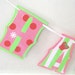Clearance Sale - Strawberry Shortcake Inspired HAPpY BiRTHDAY Banner - Pink and Green Stripes and Polka Dots