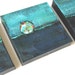 Turquoise Abstract Triptych - Original Acrylic Paintings